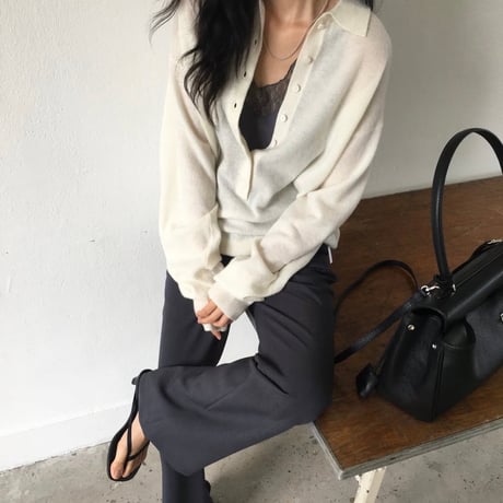 予約販売　Collar Knit Cardigan