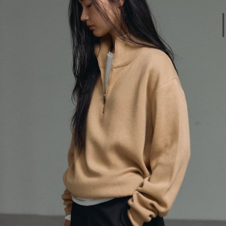 予約販売　Half Zip Knit