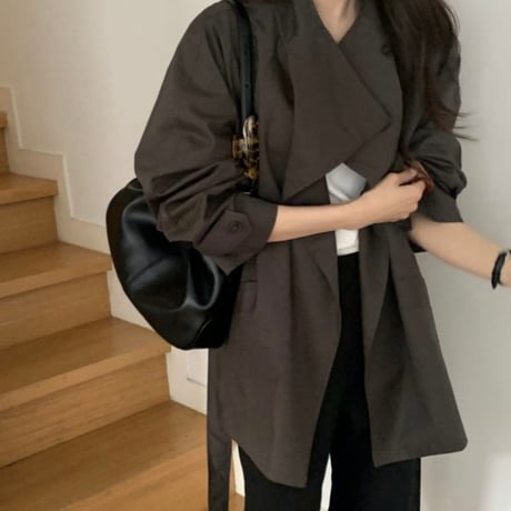 予約販売　Asymmetric Wrap Trench Coat