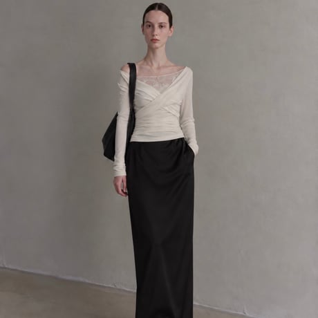 予約販売　Lace Detail Wrap Top