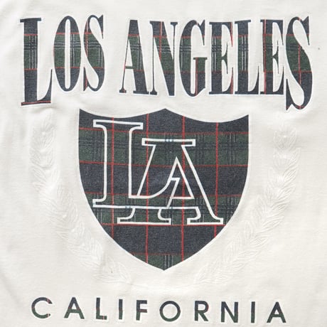 Los Angeles, CA / Vintage, Souvenir S/S Tee "Plaid Crest"