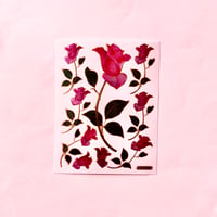 花 バラ キラキラ シール FLOWER STICKER