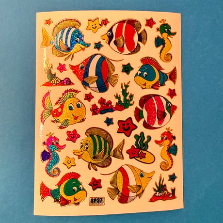 海の生き物 ⑮ キラキラ シール SEA ANIMAL STICKER