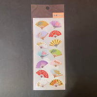 奥山商会 和風シール 扇子  JAPANESE  STICKER