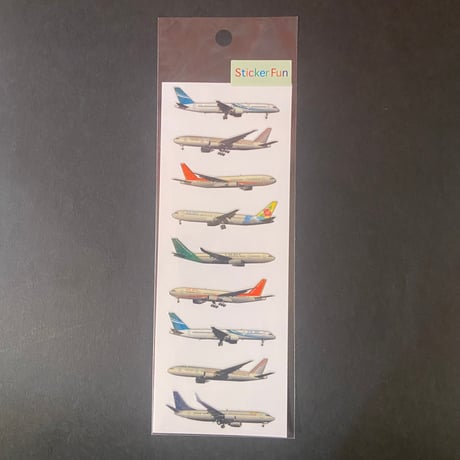 奥山商会 Sticker Fun ラメ入りシール 飛行機 STICKER