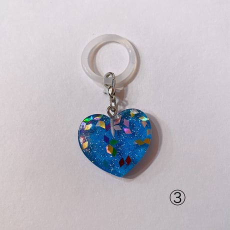 キラキラハートチャーム　GLITTER HEART CHARM