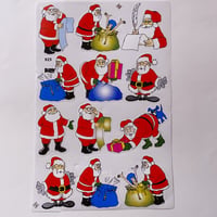 サンタ　クリスマス　シール　大　SANTA STICKER