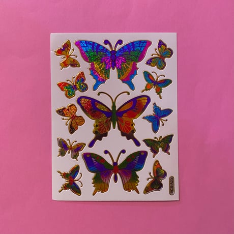 蝶々 ③ キラキラ シール BUTTERFLY STICKER