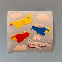 飛行機と雲　シール PLANE AND CLOUD STICKER