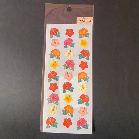 奥山商会 和風シール ハイビスカス JAPANESE STICKER