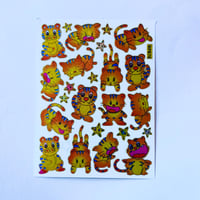 虎　トラ　キラキラ シール TIGER  STICKER