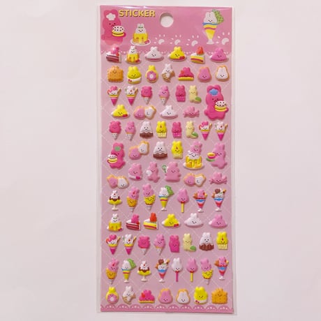 うさぎスイーツ ぷっくりシール　BUNNY SWEETS STICKER