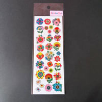 奥山商会 ラメ入りシール サイケフラワー  PSYCHEDELIC FLOWER STICKER
