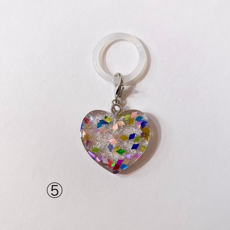 キラキラハートチャーム　GLITTER HEART CHARM