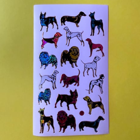 犬 キラキラ シール ミニ DOG STICKER