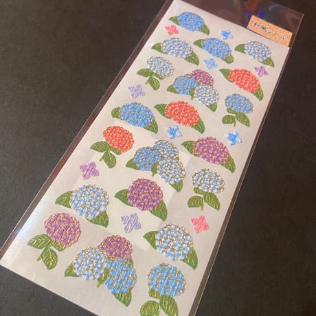 奥山商会 和風シール 紫陽花 アジサイ JAPANESE STICKER