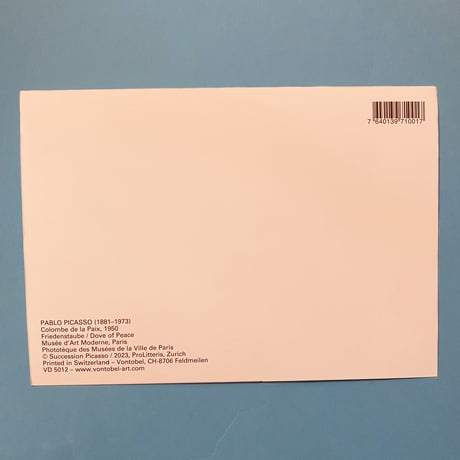 ピカソ《平和の鳩》ポストカード　PICASSO ‘DOVE OF PEACE’ POSTCARD