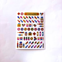 薬　錠剤　キラキラ シール　MEDICINE  STICKER