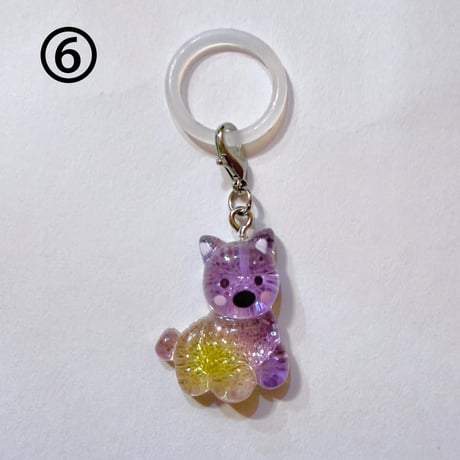 グラデーション犬チャーム　GRADATION DOG CHARM
