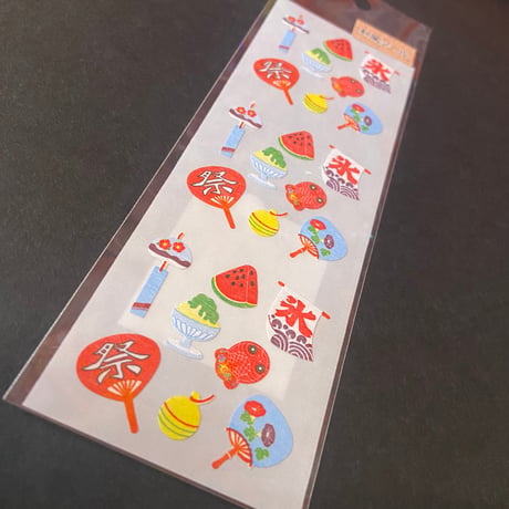 奥山商会 和風シール 夏 ② JAPANESE SUMMER  STICKER