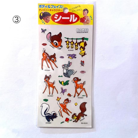 ディズニーキャラクター ボディ＆フェイス シール DISNEY STICKER VINTAGE