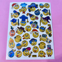 スマイリーフェイス②　 キラキラ シール SMILEY STICKER 2