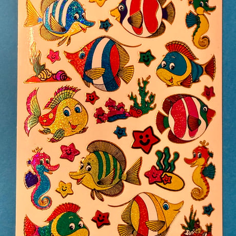 海の生き物 ⑮ キラキラ シール SEA ANIMAL STICKER