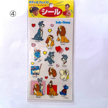 ディズニーキャラクター ボディ＆フェイス シール DISNEY STICKER VINTAGE