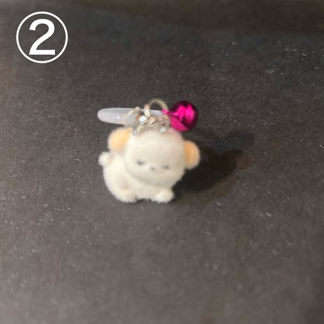 寝転びわんちゃんチャーム　Lying-down puppy charm
