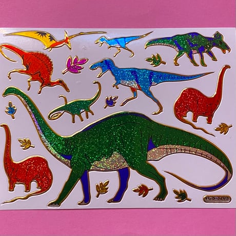 恐竜 ④  キラキラ シール  DINOSAUR STICKER