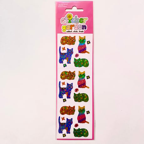 Sticker Garden★ カラフル ネコ COLORFUL CAT