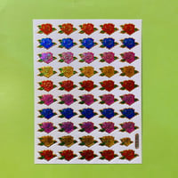 薔薇 カラフル キラキラ シール　COLOURFUL ROSE STICKER