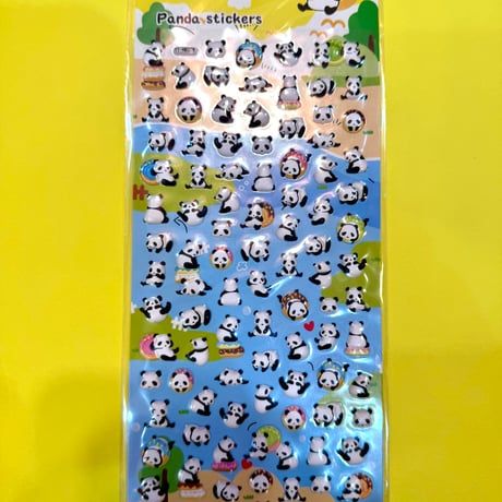パンダのぷっくりシール PANDA STICKER