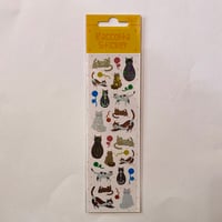 RACCOLTA STICKER 猫と毛糸 シール CAT AND YARN STICKER
