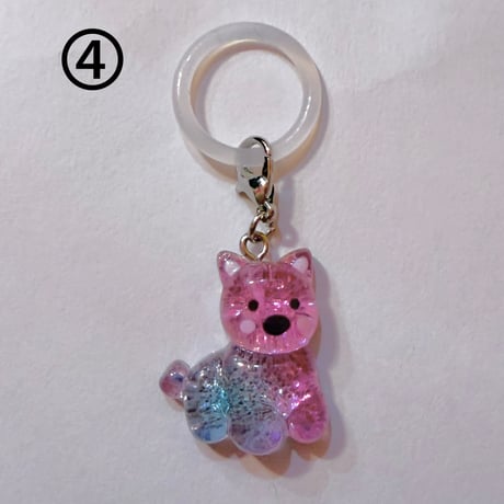 グラデーション犬チャーム　GRADATION DOG CHARM