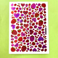 苺とハート　HEART AND STRAWBERRY STICKER