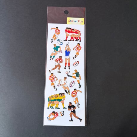 奥山商会 Sticker Fun ラメ入りシール ラグビーチーム STICKER
