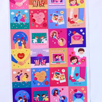 カップル　シール ② 大   STICKER