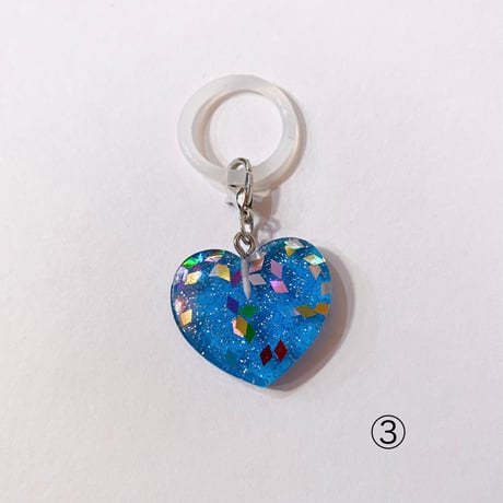 キラキラハートチャーム　GLITTER HEART CHARM