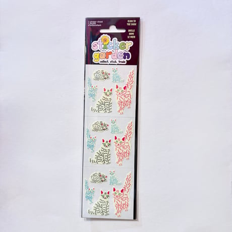 Sticker Garden★暗闇で光る猫② GLOW-IN-THE-DARK CAT