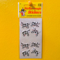 牛ザラザラ シール パッケージ入り　COW STICKER PACKAGE