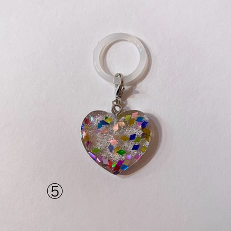 キラキラハートチャーム　GLITTER HEART CHARM