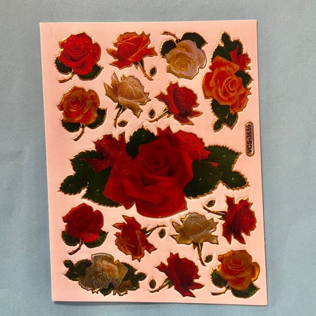 薔薇 ローズ ⑧ キラキラ シール  ROSE STICKER