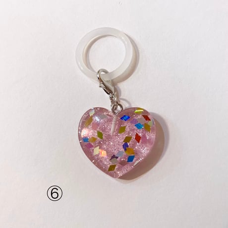 キラキラハートチャーム　GLITTER HEART CHARM