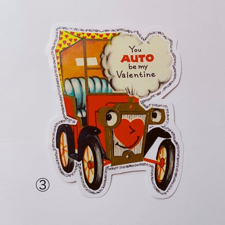 ヴィンテージ イラスト バレンタイン　シール　VINTAGE VALENTINE STICKER
