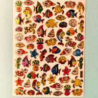 海の生き物 ⑭ キラキラ シール SEA ANIMAL STICKER