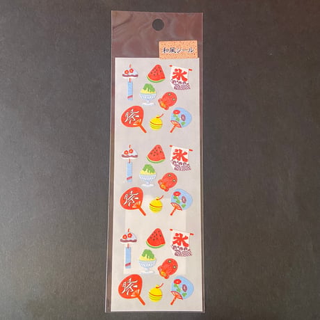 奥山商会 和風シール 夏 ② JAPANESE SUMMER  STICKER