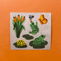 カエル ② シール ザラザラ FROG STICKER