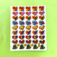 ハートとト音記号　 HEART AND TREBLE CLEF STICKER