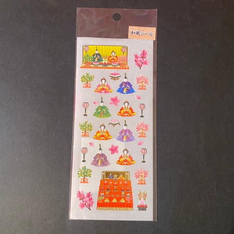 奥山商会 和風シール ひな人形 JAPANESE STICKER